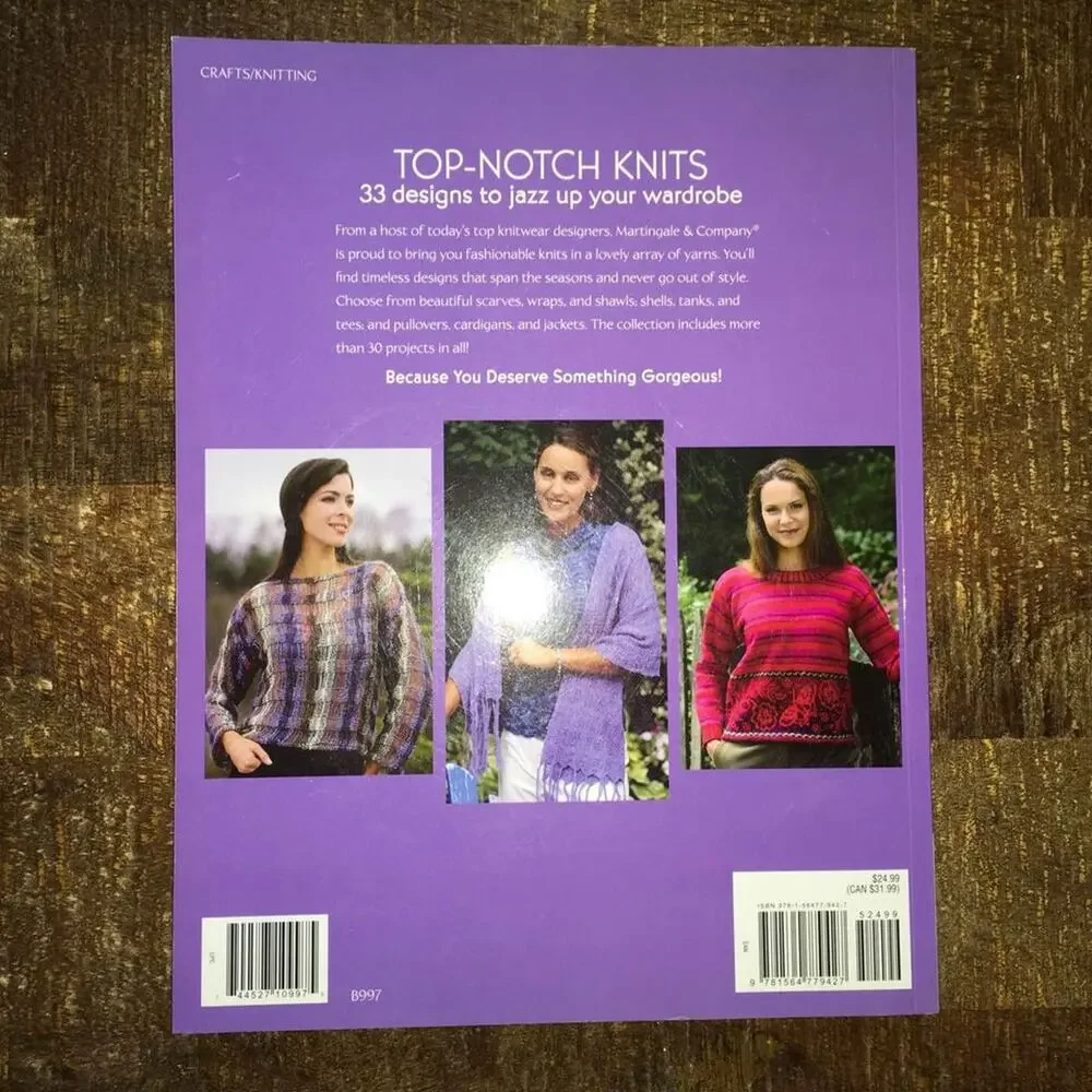 Top Notch Knit Knitting Pattern Sweater Shawl Wrap Pullover Cardigan Jacket